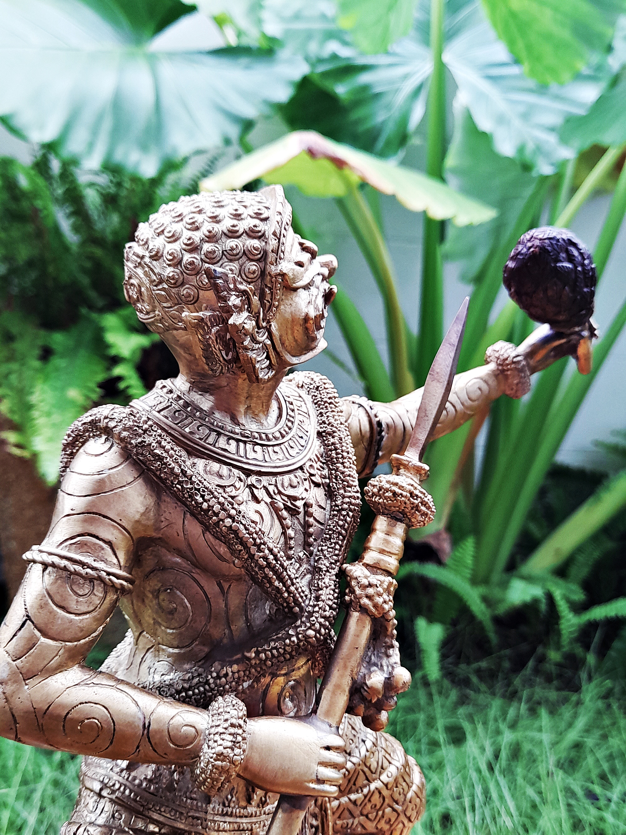 รูปหล่อ พระพิราพ เนื้อโลหะชนวน(ทองเหลืองผสมชนวน) องค์เททอง#นำฤกษ์ (สูง12นิ้ว ฐาน9นิ้ว) ปี2563 #รับประกันแท้