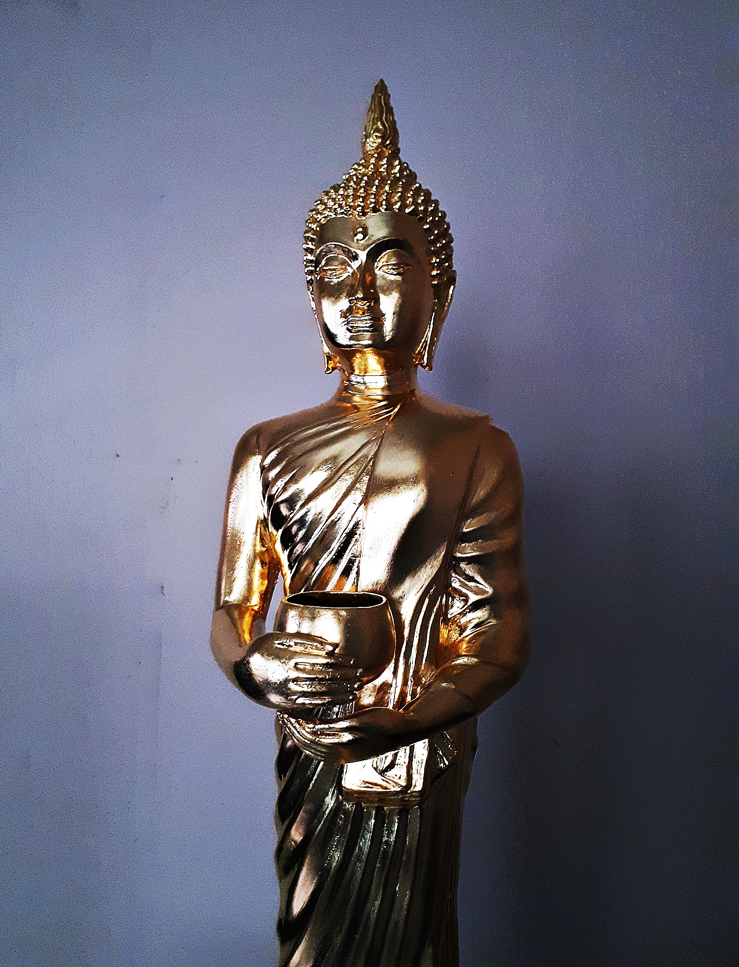 รูปหล่อ พระพุทธ หลวงพ่อไหลมาเทมา(สมเด็จองค์ปฐม ปางอุ้มบาตร อุดมสมบูรณ์มหาลาภ) - เนื้อทองเหลือง ปิดทองแท้ (องค์ใหญ่ขนาดตั้งบูชา สูง26นิ้ว) ปี2563 #รับประกันแท้ - หลวงพ่อเล็ก วัดท่าขนุน เป็นประธานปลุกเสกอฐิษฐานจิต