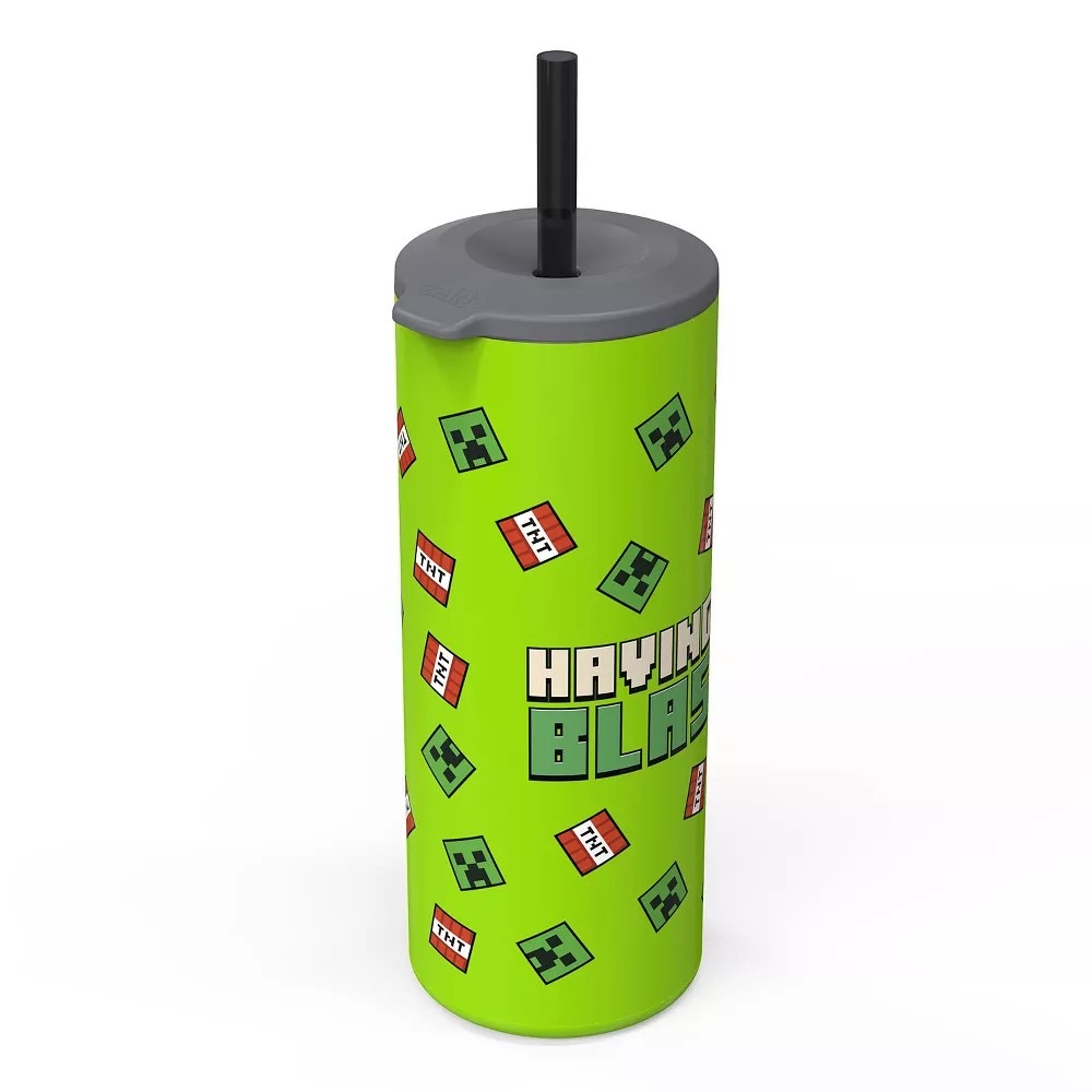 แก้วน้ำสเตนเลสเก็บความเย็น Zak! Minecraft 16 Oz. Vacuum Insulated Stainless Steel Tumbler