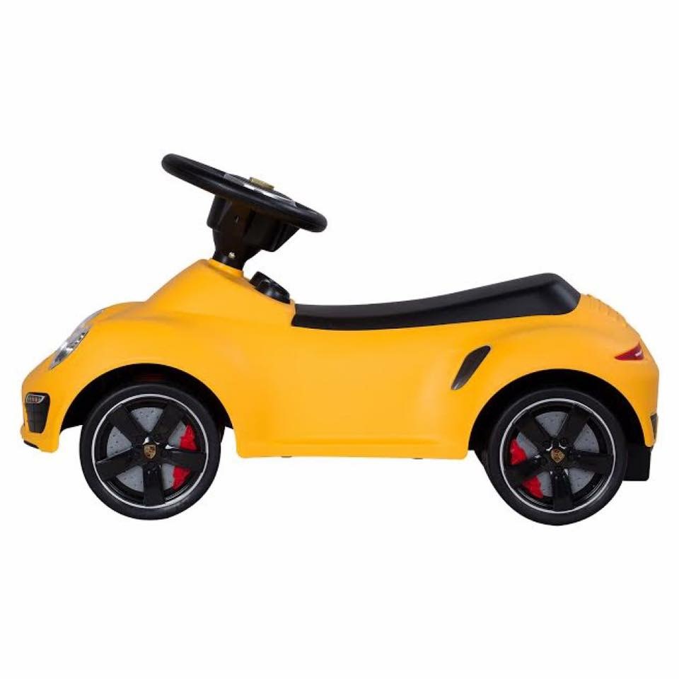รถซุปเปอร์คาร์ขาไถลิขสิทธิ์แท้ของรถยนต์ Porsche รุ่น Porsche 911 Turbo Push Car - Yellow