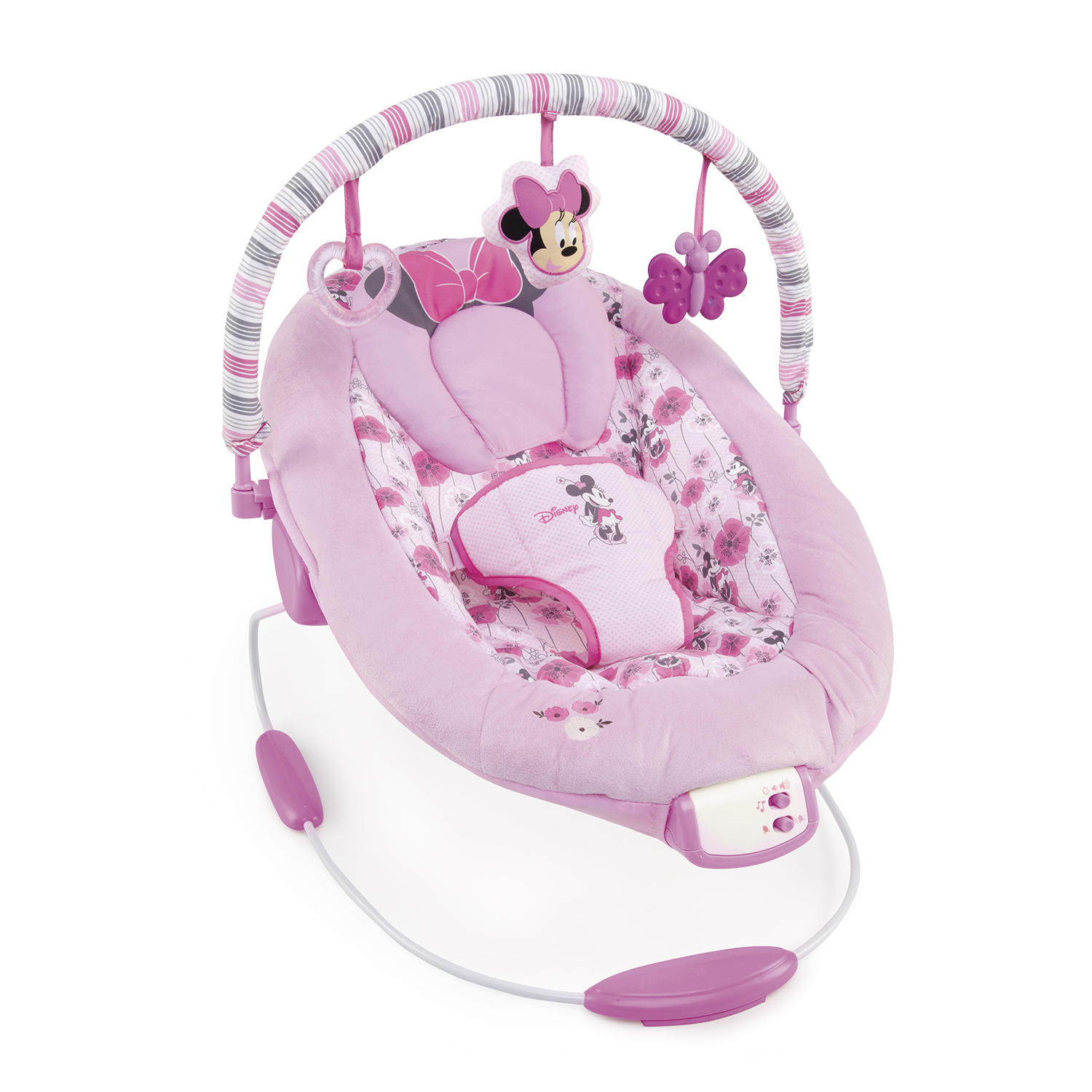 เปลสั่นอัตโนมัติสำหรับเบบี๋ตัวน้อย Bright Starts Disney Baby Minnie Mouse Precious Petals Bouncer