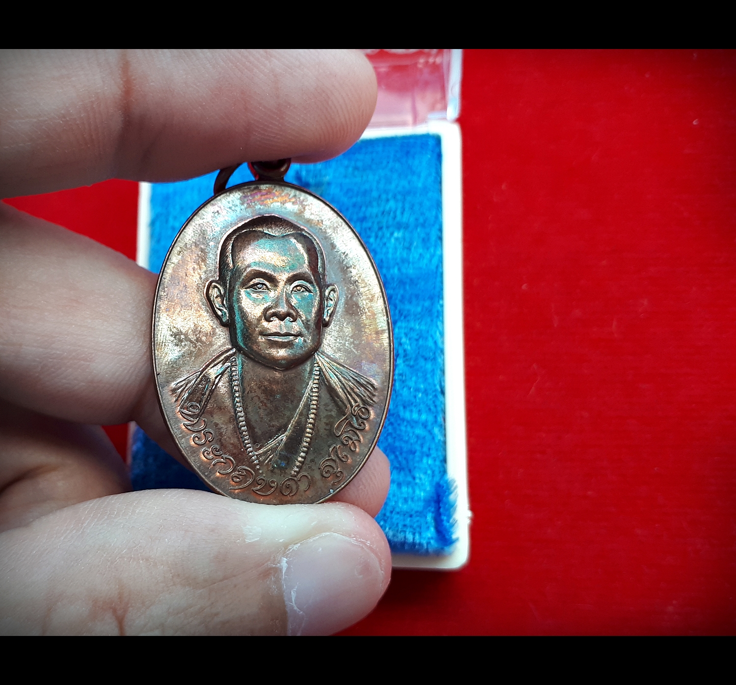 เหรียญครูบากฤษดา วัดป่ายาง(วัดสันพระเจ้าแดง) รุ่นแรก ผิวรุ้งประกายแสง เนื้อทองแดงแจกทาน รวมชนวน ปี2557 #รับประกันแท้