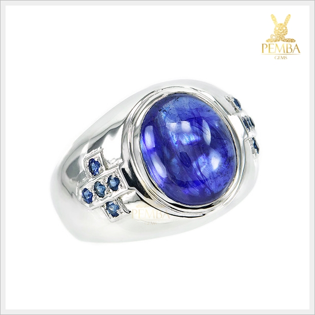 แหวนไพลินแท้ เนื้อใสไฟดี สีสวย โดดเด่นเต็มๆ นิ้ว เพิ่มความมั่นใจ