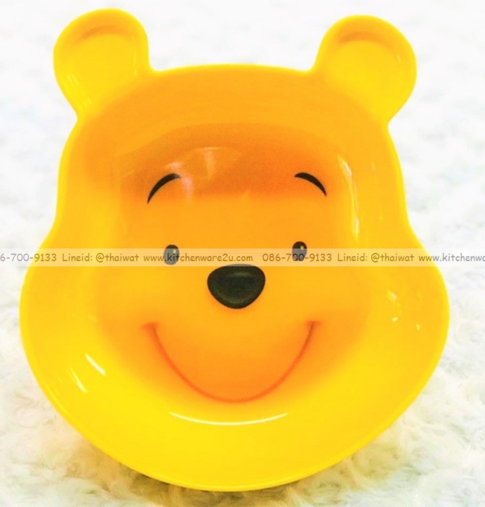 P09096 ชามหน้าหมีพูห์ 7 นิ้ว เมลามีนและลิขสิทธิ์แท้ Flowerware เครือซูปเปอร์แวร์ No.B6226-7 (ราคาขายส่งต่อ 12 ใบ: เฉลี่ย 165 บต่อใบ )