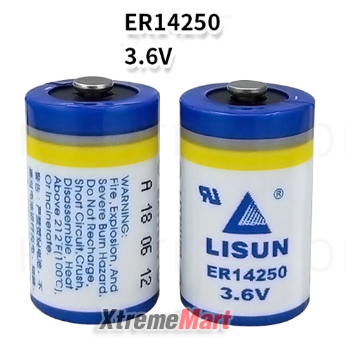 แบตเตอรี่ LISUN ER14250 1/2AA 3.6V 1200mAh Lithium Battery (ก้อนละ)