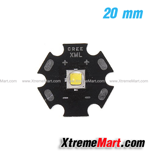 หลอด LED CREE XM-L2 U2-4C 4500K แสงขาวอมเหลือง ฐาน 20mm 1100LM