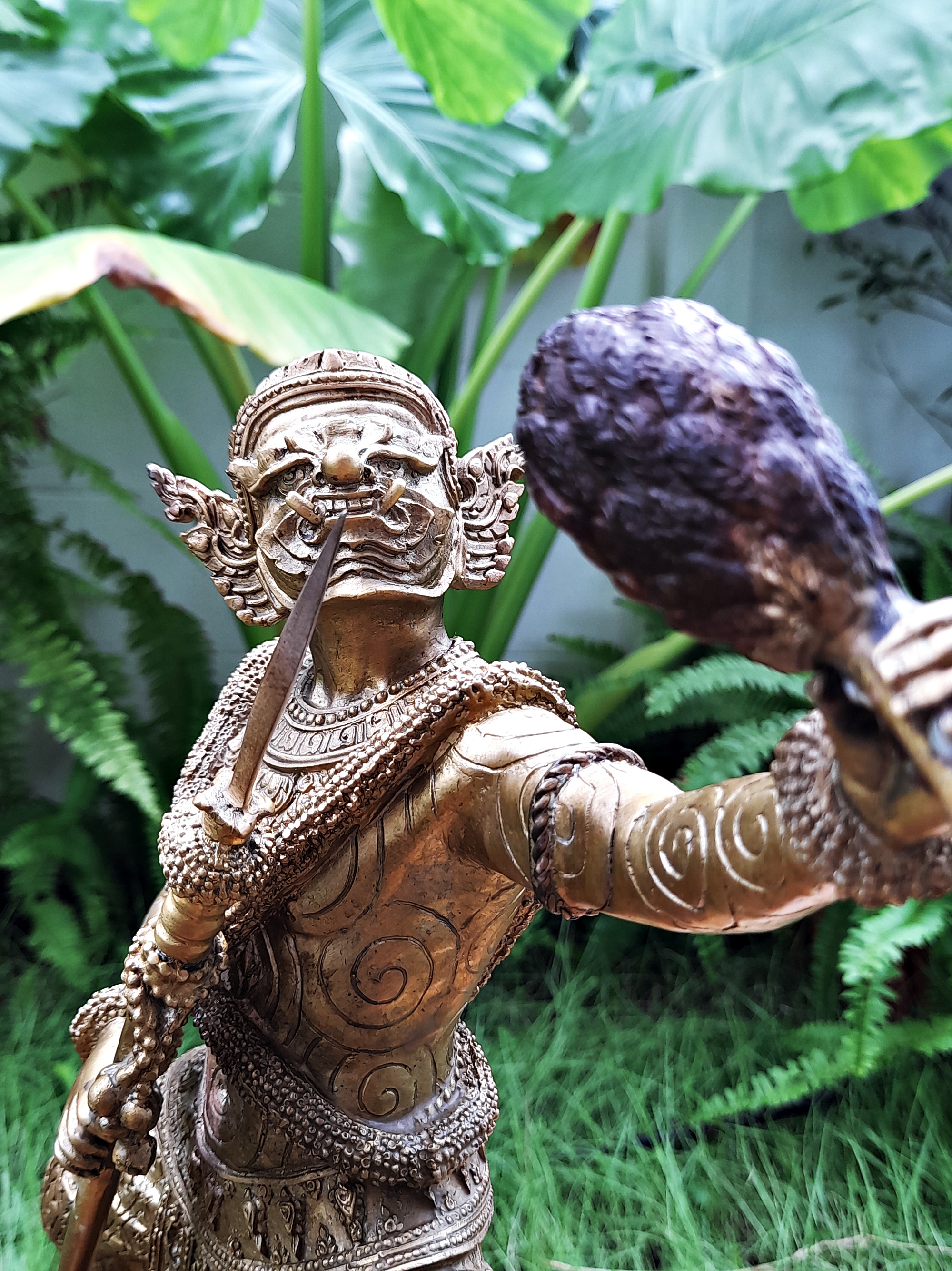 รูปหล่อ พระพิราพ เนื้อโลหะชนวน(ทองเหลืองผสมชนวน) องค์เททอง#นำฤกษ์ (สูง12นิ้ว ฐาน9นิ้ว) ปี2563 #รับประกันแท้