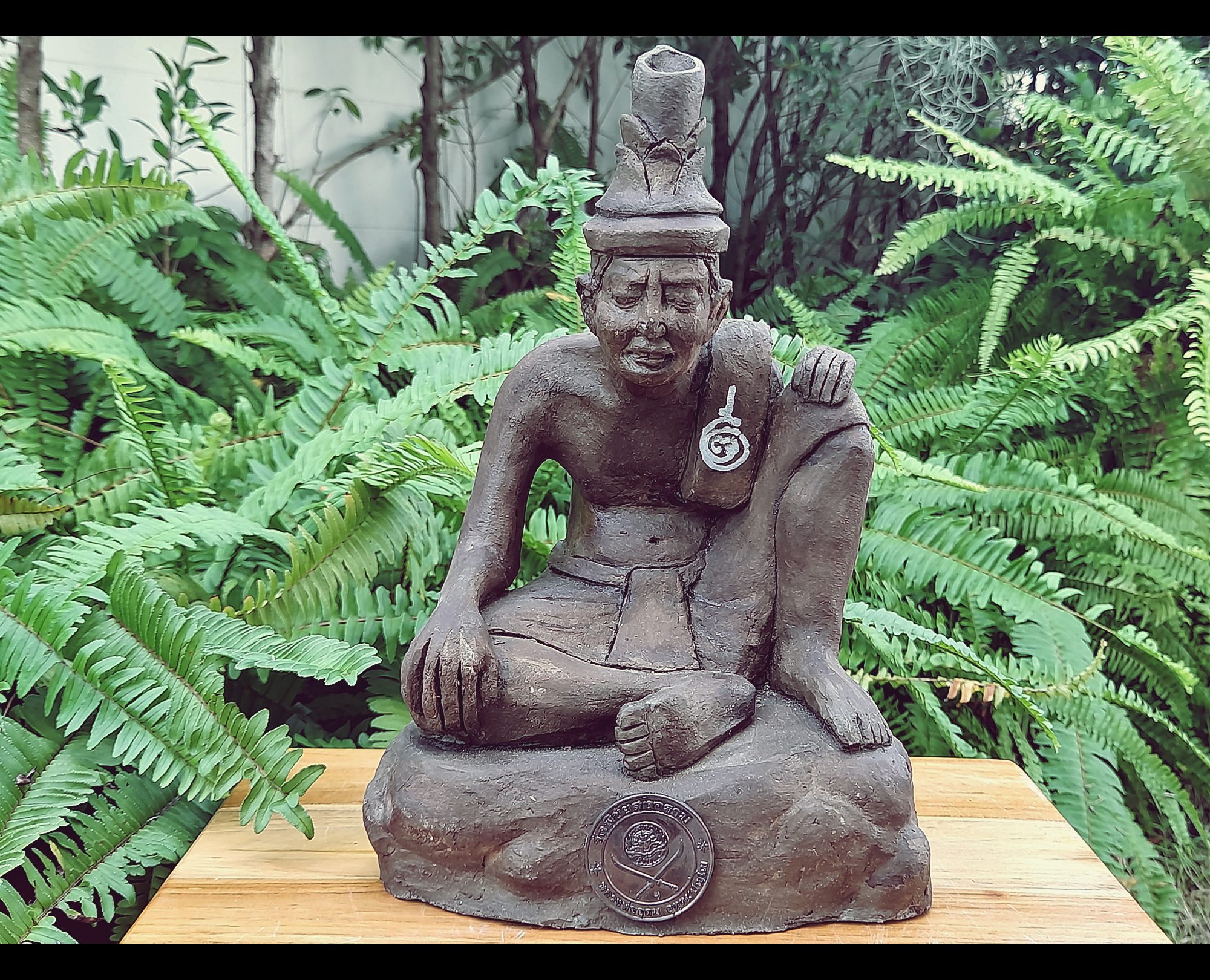 รูปปั้น พ่อปู่ฤาษี นารอท (พ่อแก่) รุ่น2 #รุ่นสุดท้าย พิธีโชคดี เนื้อดินผสมว่าน (ปั้นมือ แบบโบราณ ฐาน7นิ้ว สูง10นิ้ว) จารยันต์ ฐานบรรจุแผ่นยันต์เงิน (จัดสร้าง200ตน) ปี2564 #รับประกันแท้และทัน