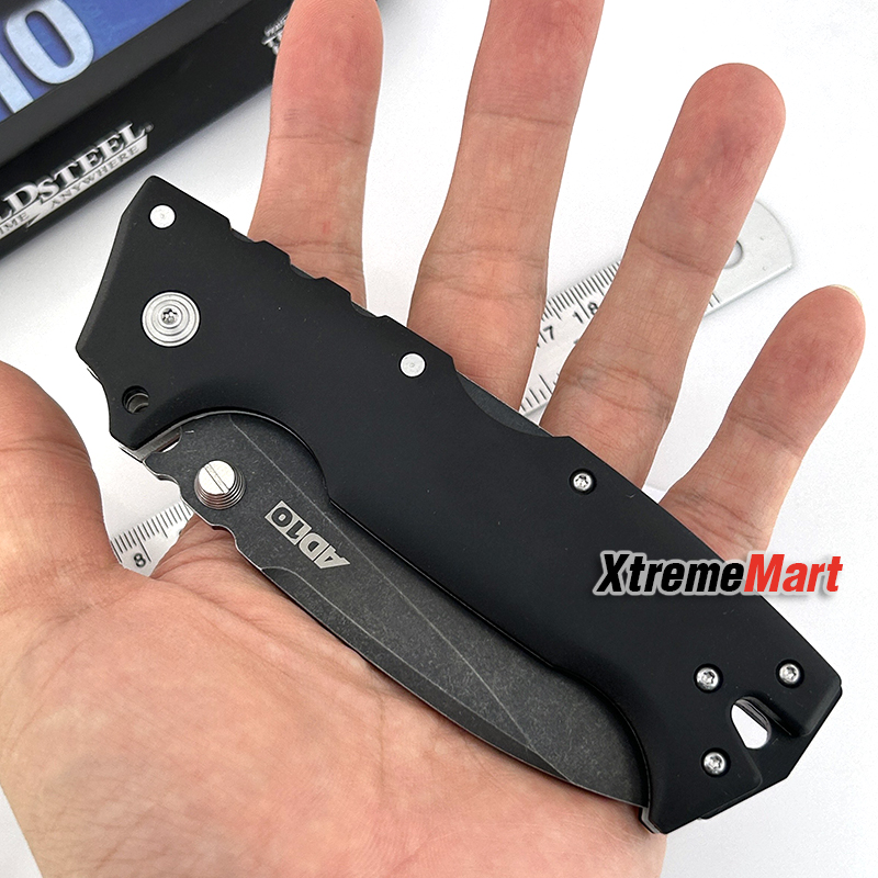 มีดพับ Cold Steel AD10 ใบดำ Backwash Outdoor caming Survival Folding Knife มีดเดินป่า (เล่มละ)