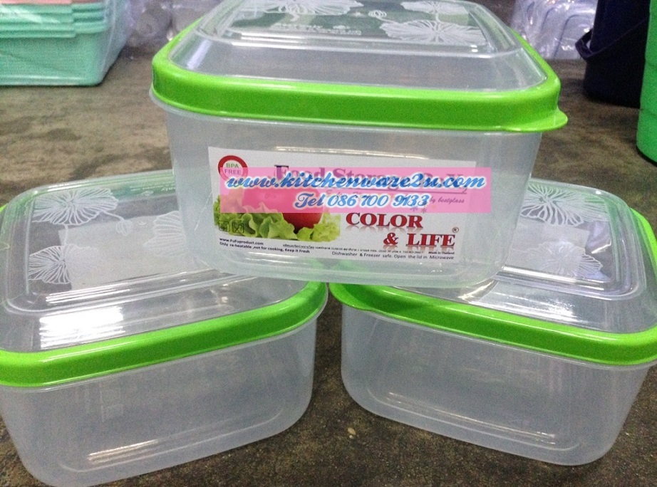 P09575 กล่องเวฟ 1.6 ลิตร (16*16*10 cm) ขอบสี ขายยกมัด No.912-1 (ราคาส่งต่อ 9 โหล:108 ใบ:เฉลี่ย 210 บ/โหล ขายส่งทุกอย่าง 20 บาท)
