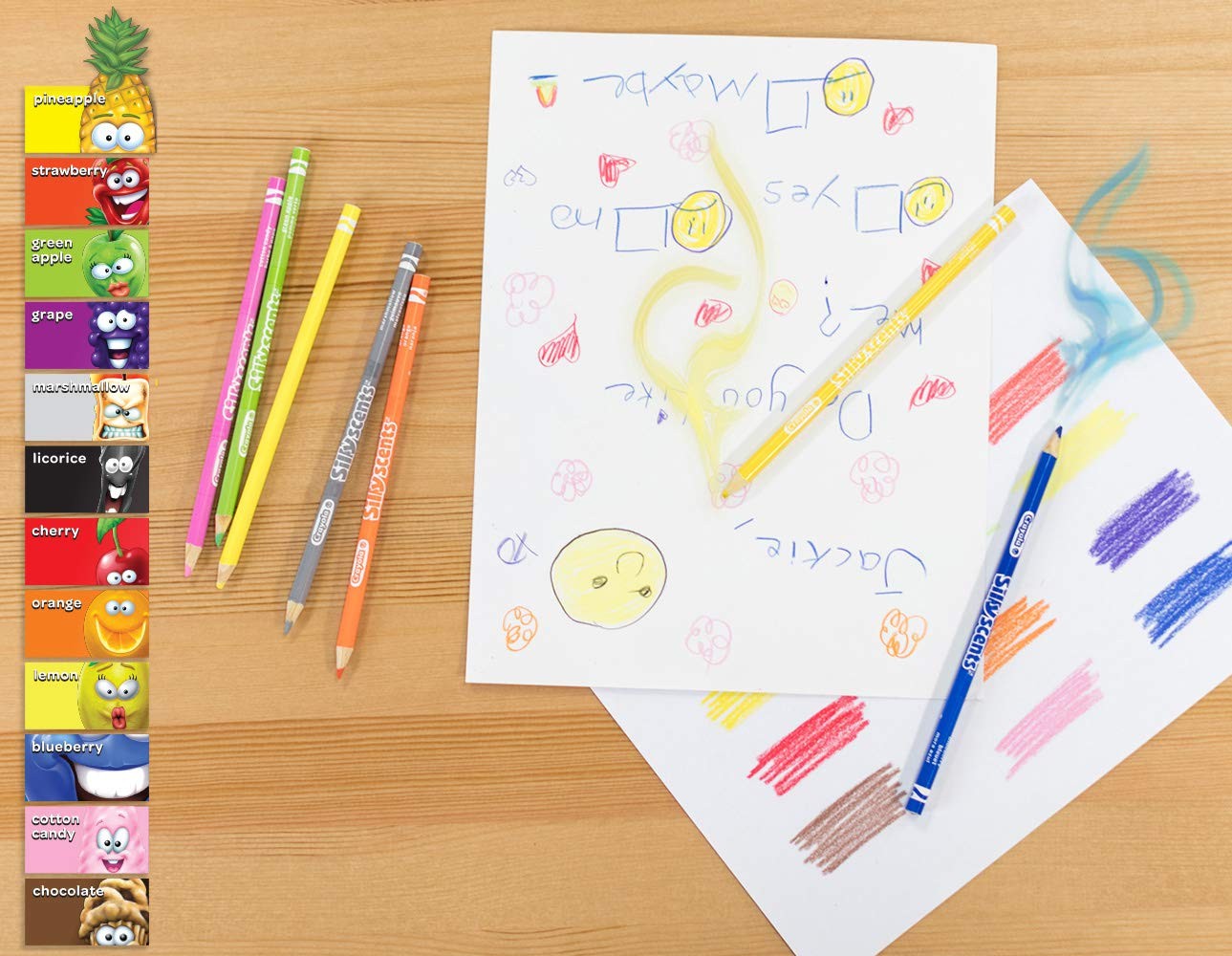 สีไม้พร้อมกลิ่นหอม Crayola Silly Scents Colored Pencils (12-Pack)