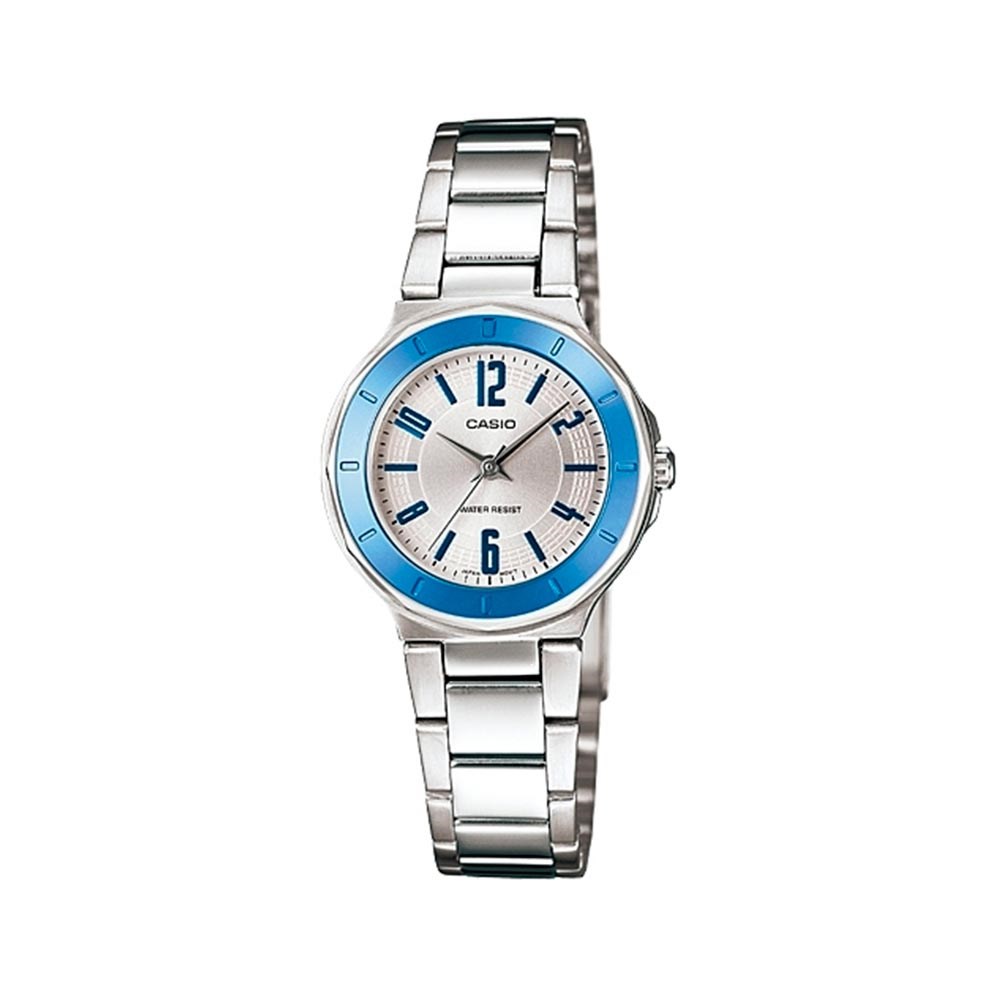 Karnvera Shop นาฬิกาข้อมือผู้หญิง Casio Quartz Movement Silver Dial Ladies Watch LTP-1367D-7ADF (สินค้าราคาพิเศษ ไม่มีกล่อง)