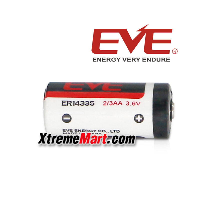 แบตเตอรี่ Battery EVE ER14335 ER14335M 2/3AA 3.6V ของแท้ ไฟเต็ม100% Lithium Battery