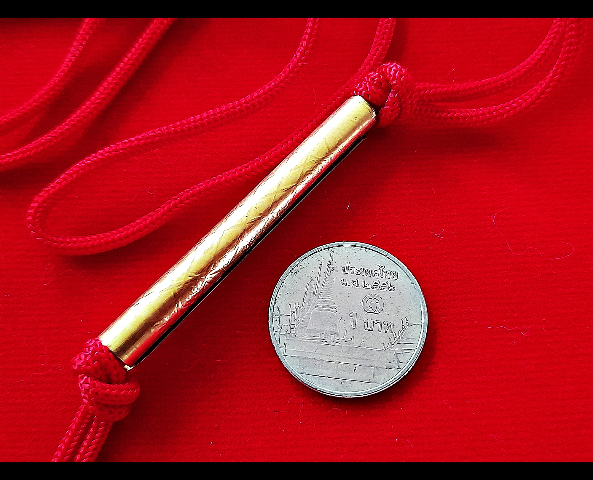 ตะกรุดยันต์เกราะเพชร เชือกแดง ปี2562 #รับประกันแท้ (เข้าพิธีเสาร์5 วัดท่าซุง)