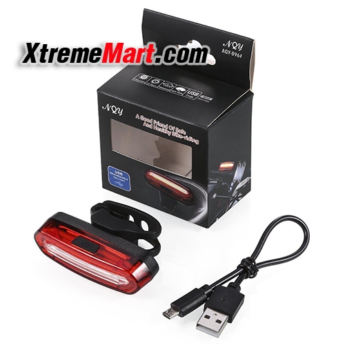 ไฟท้ายจักรยานกันน้ำ USB Rechargeable สลับไฟได้ 2 สี (สีแดง/สีขาว) AQY-096 LED Taillight Bicycle