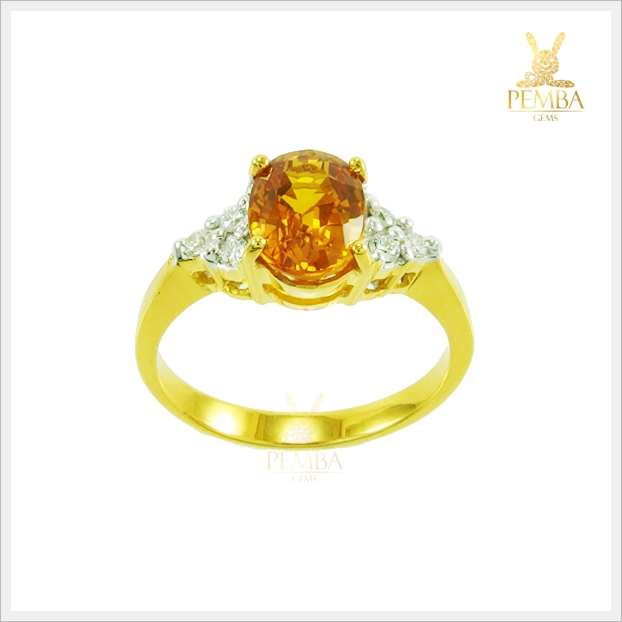 แหวนบุษราคัม แหวนพลอยบุษราคัมสวยๆ (สามารถสั่งทำได้ค่ะ)