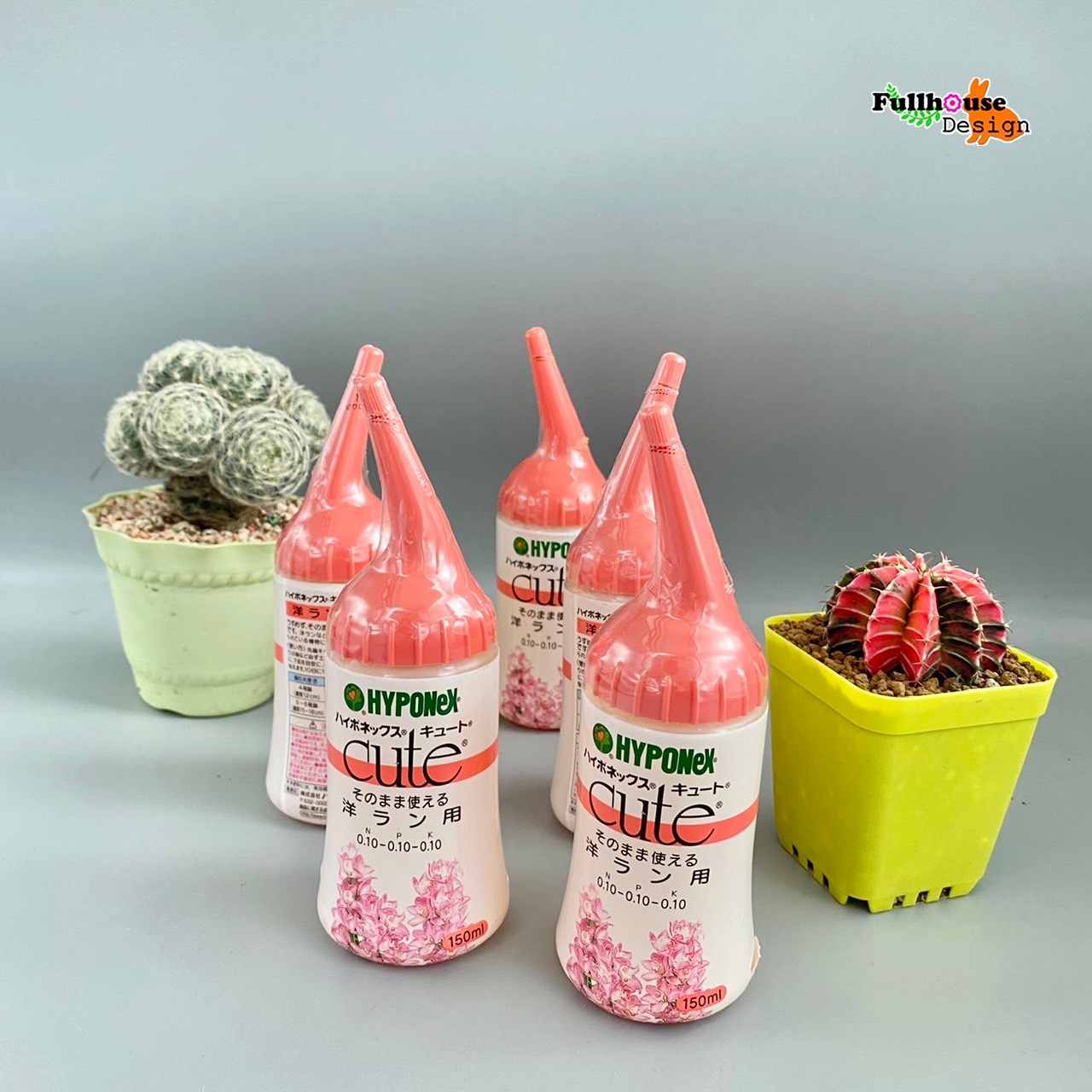 HYPONEX CUTE ปุ๋ย (ไฮโพเนกซ์) สีชมพู สำหรับ กล้วยไม้ ดอกไม้ ไม้ด่าง ให้แข็งแรง โตเร็ว สีสันสดใส ขนาด 150ml. สินค้านำเข้า