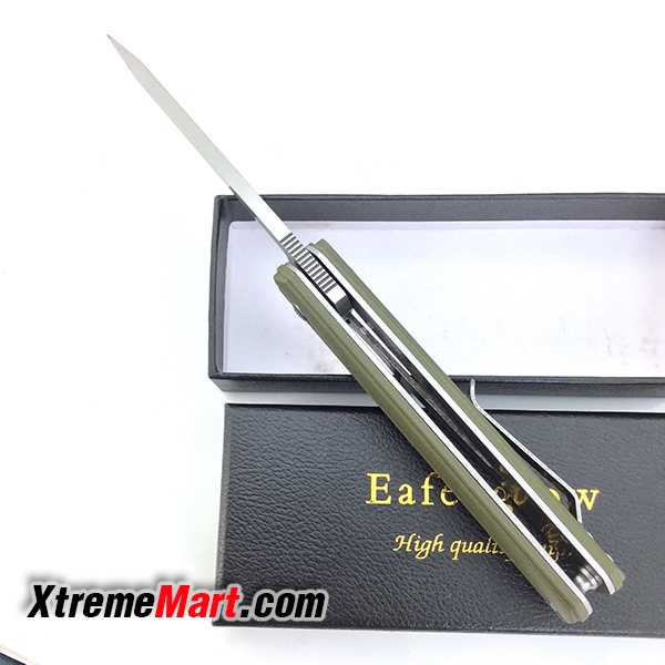 มีดพับ Eafengrow EF56 ด้ามเขียว 58-60HRC 9Cr Blade G10 Handle Folding knife Survival Camping tool tactical edc outdoor