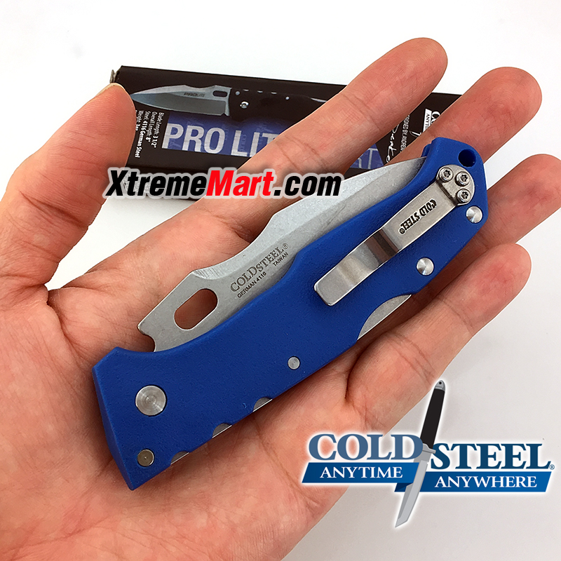 มีดพับ Cold Steel รุ่น 4116 Stainless Blade Stonewash ด้าม GFN สีฟ้า