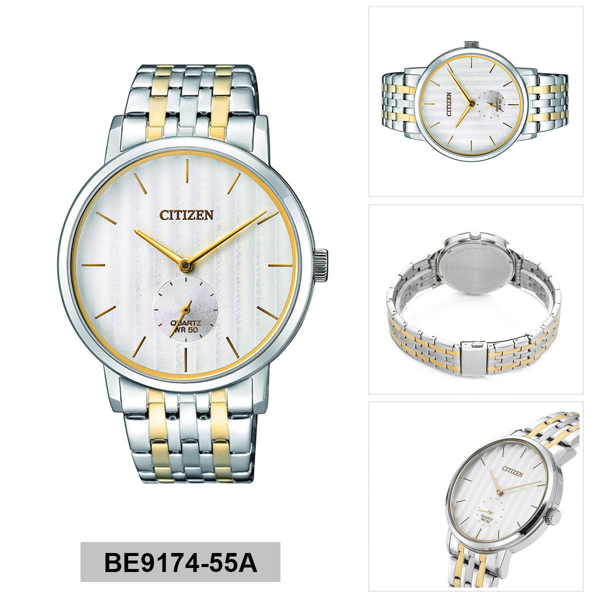 Citizen Analog Off-White Dial Men's Watch-BE9174-55A