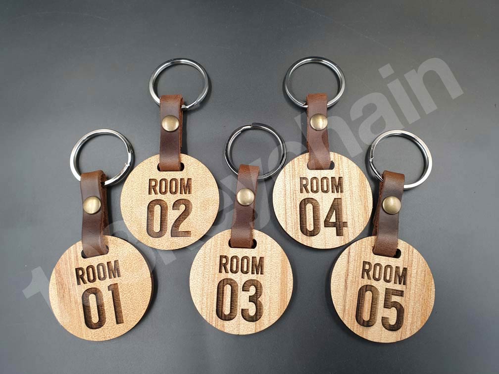 พวงกุญแจไม้สำเร็จรูป สำหรับห้องพัก คอนโด อพาร์ทเม้น
