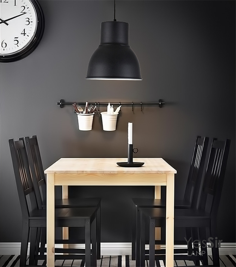 โคมไฟห้อยเพดานนอร์ดิก Jumbo สีดำ