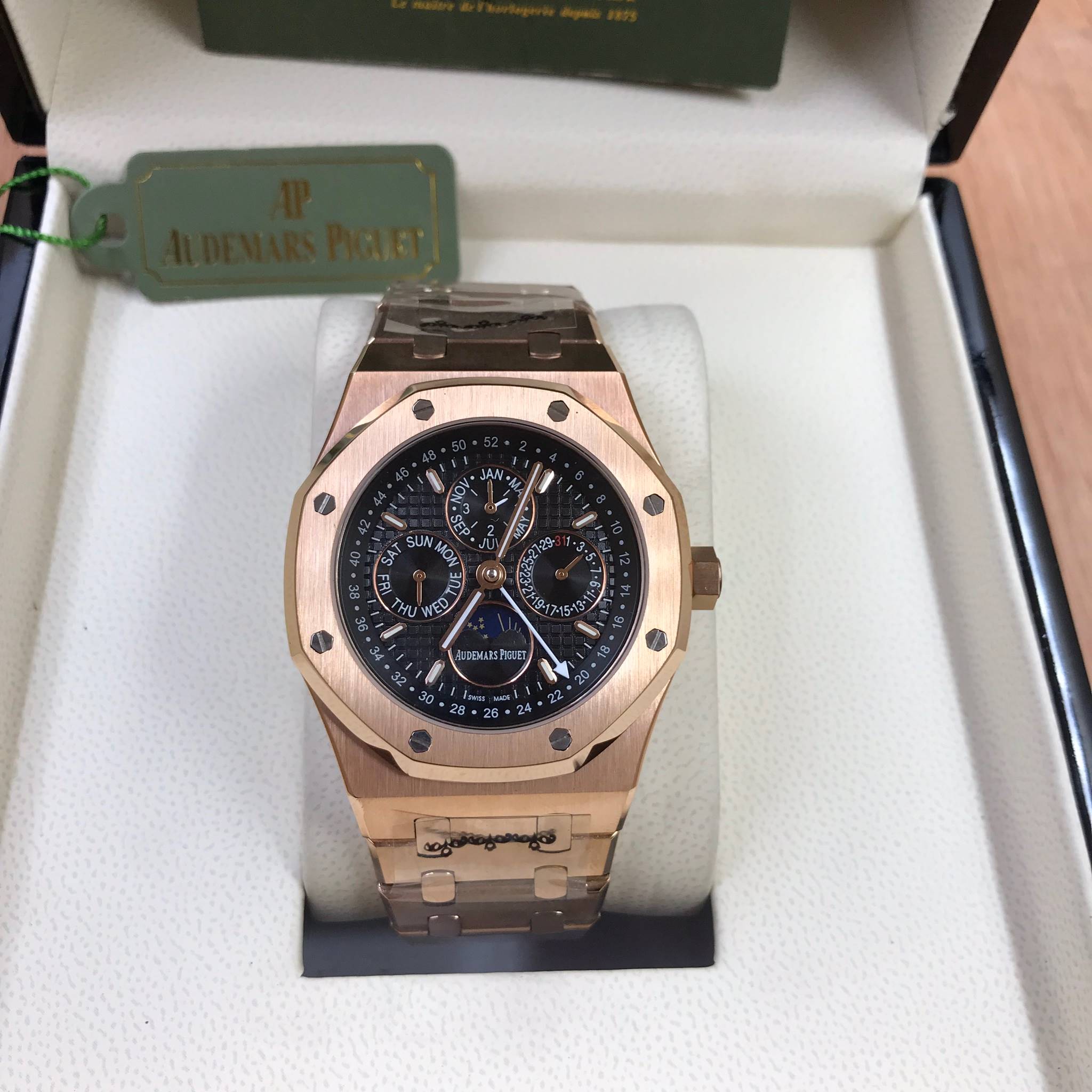 นาฬิกา Audemars Piguet Royal Oak Perpetual Calendar 25820ST Pink Gold งาน CC