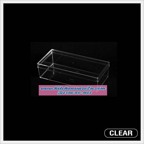 P06591 กล่องเหลี่ยมใส (10 x 20.8 x 5.5 cm) No.637 (ราคาส่งต่อ 1 โหล: 12 ใบ:เฉลี่ย 45 บ/ใบ)