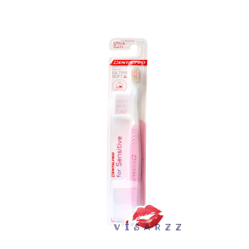 (สีชมพู) Dentalpro For Sensitive แปรงสีฟันกันเหงือกร่น รุ่นขนแปรงนุ่มพิเศษ ขนแปรงชนิดนุ่มพิเศษรูปโดมอ่อนโยนต่อช่องปาก เหมาะสำหรับผู้ที่มีปัญหาเหงือกร่นอันเป็นสาเหตุของการเสียวฟันหรือผู้ที่มีแผลหลังจากการทำฟัน