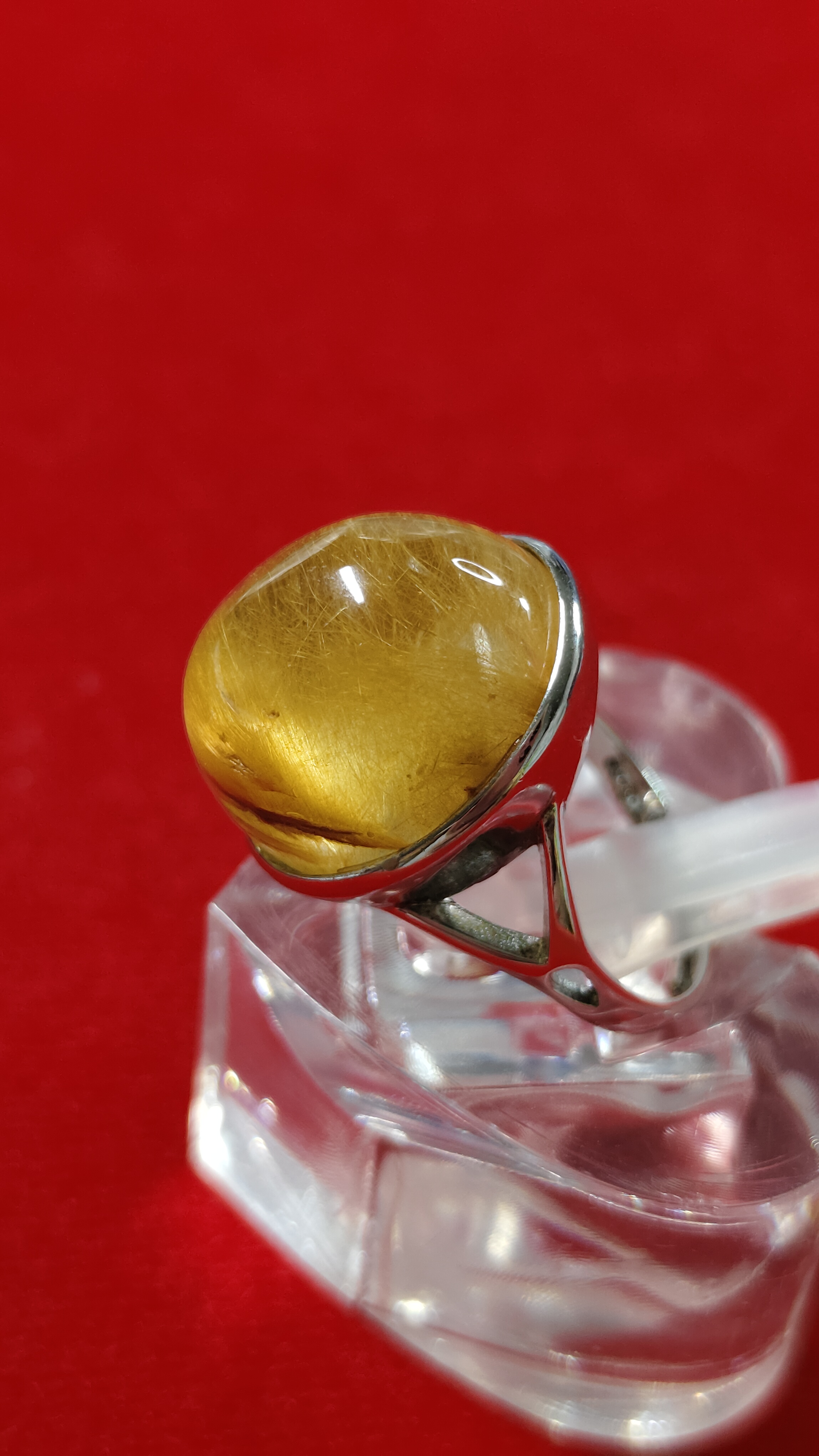 #แหวนไหมทองแก้ววิตูลขนทราย รหัสR-0091