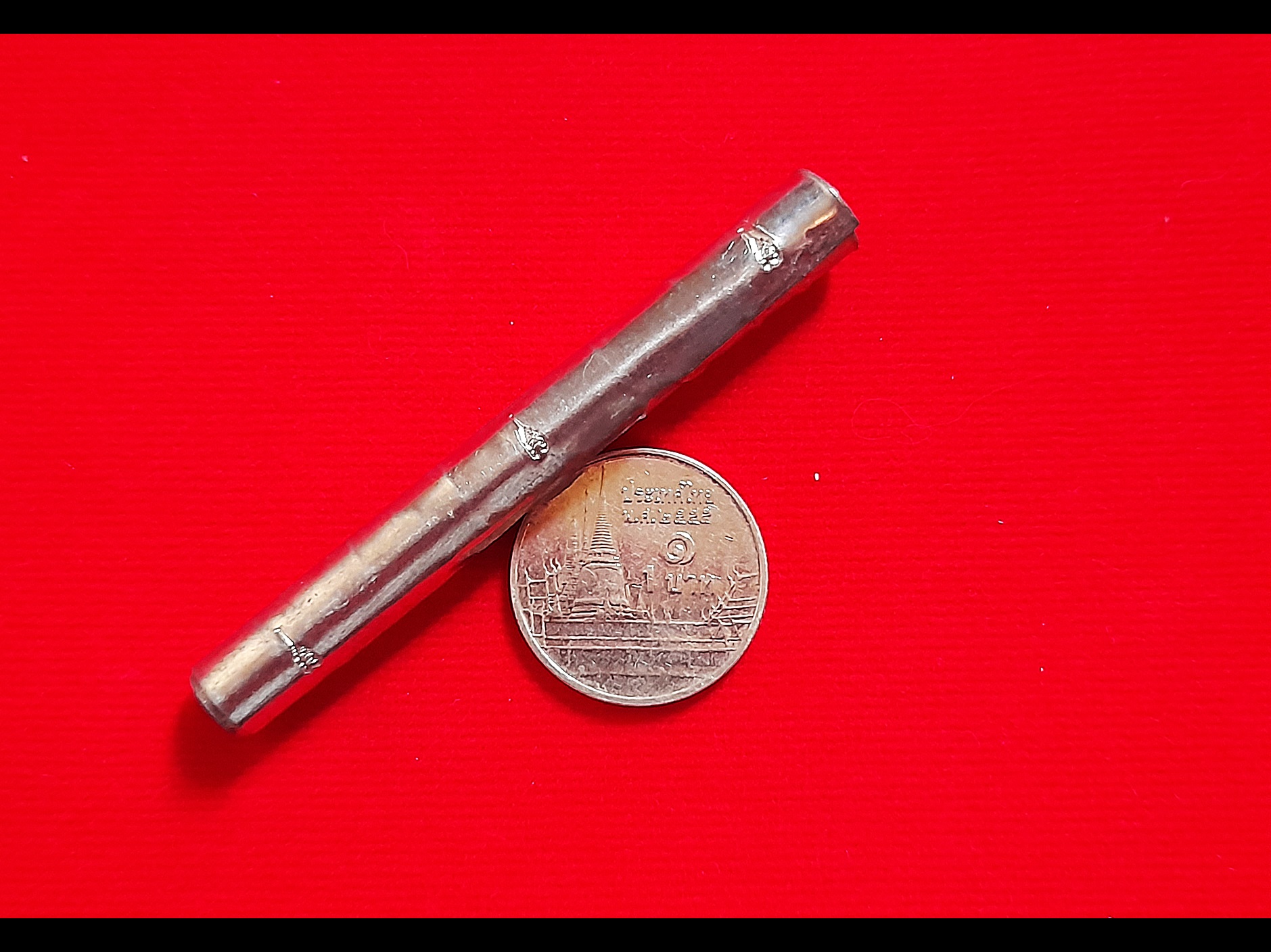 ตะกรุด เนื้อตะกั่ว หลวงปู่รอด วัดบางน้ำวน ปี256X #ตอกโค็ดยันต์3จุด #รับประกันแท้ #ปลุกเสกแล้ว