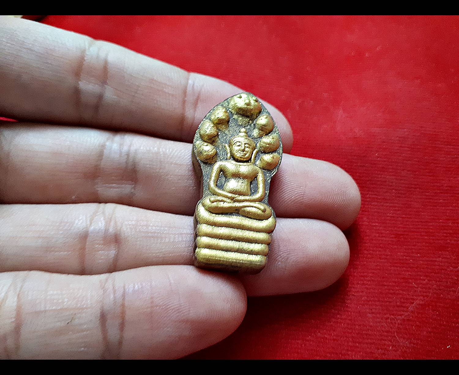 พระนาคปรก องค์ครู หลัง 3บรมครู(หลวงพ่อกวย หลวงปุ่ปรง หลวงปู่เย็น) - เนื้อผงจินดามณี ปี2556