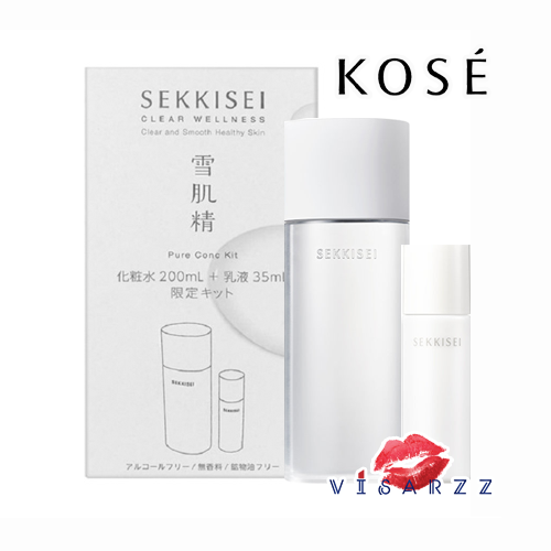 (ชุดเซท Limited) Kose Sekkisei Clear Wellness Pure Conc Kit 200mL+35mL #สีขาว น้ำตบโคเซ่+น้ำนมโคเซ่ขนาพกพา Active หลักเป็น ITOWA เน้นให้ความชุ่มชื้นกับผิวแพ้ง่าย และทำให้ผิวอิมน้ำ กระจ่างใสขึ้น