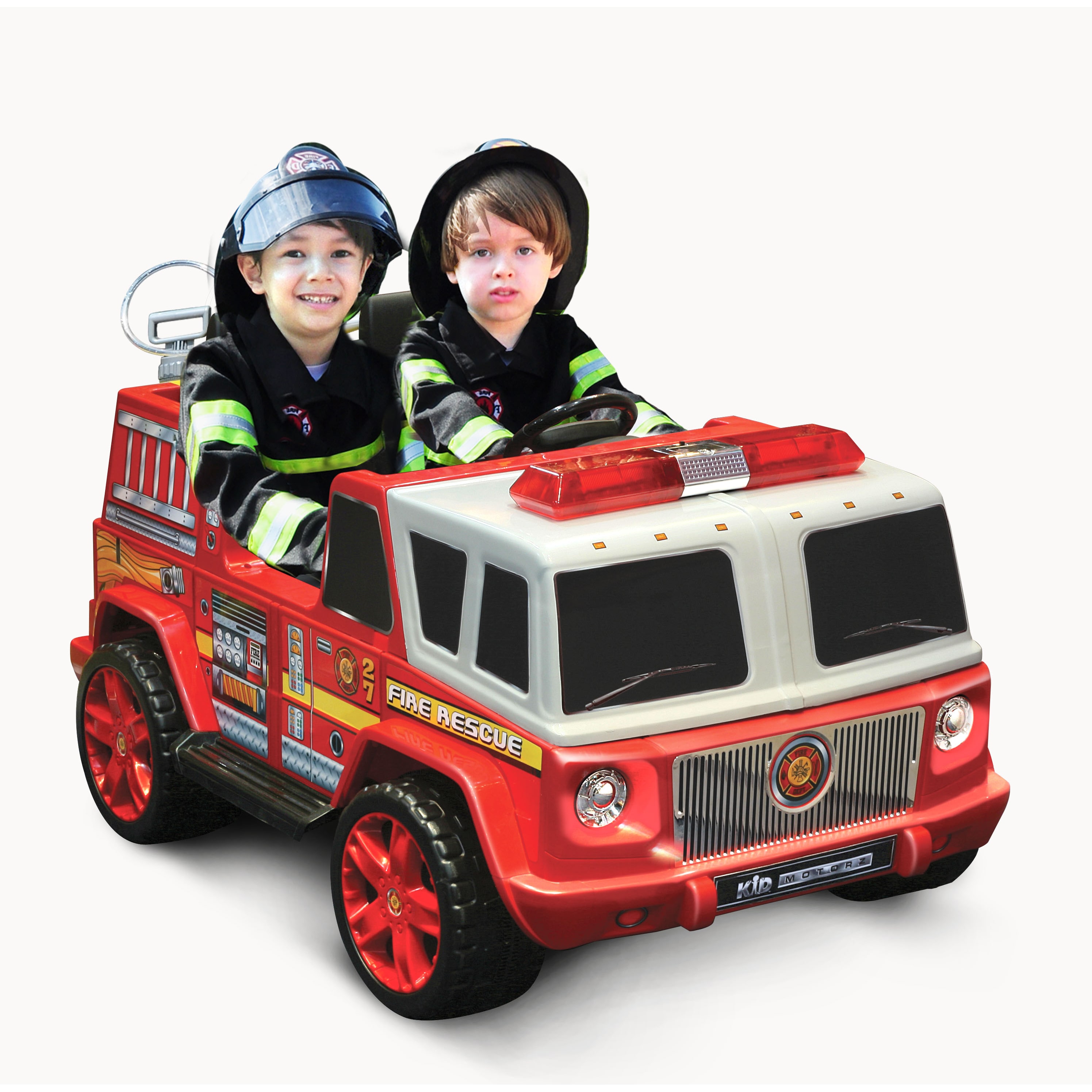 รถดับเพลิงแบตเตอรี่ Kid Motorz Fire Engine 2-Seater 12-Volt Ride-On