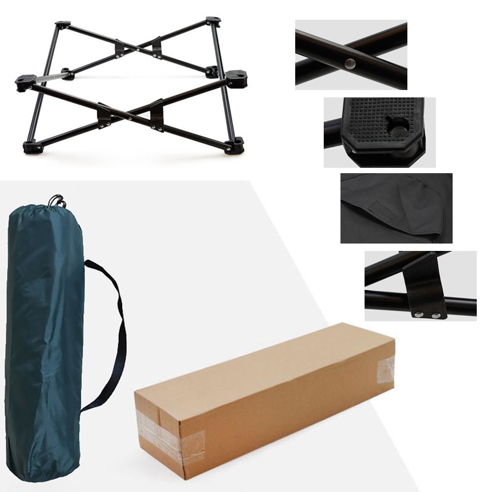 C264 เตียงนอนใหญ่ สุนัข แมว แคมป์ปิ้ง 75x75x25 cm พับได้ แบบพกพา Indoor Outdoor Pet Bed Camping Bed