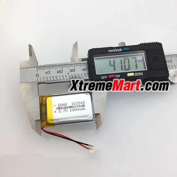 แบตเตอรี่ชาร์จ Lipo รุ่น 102540 3.7V 1300 mAh มีวงจรป้องกัน สำหรับ Mp3 DVD PAD mobile phone GPS power bank Camera E-books recoder (ก้อนละ)