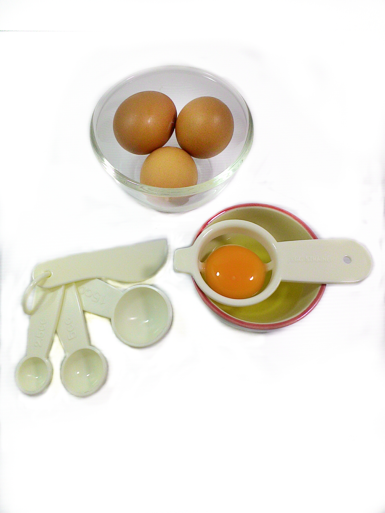 EGG STRANINERอุปกรณ์แยกไข่แดงพร้อมช้อนตวง(5ชิ้น)