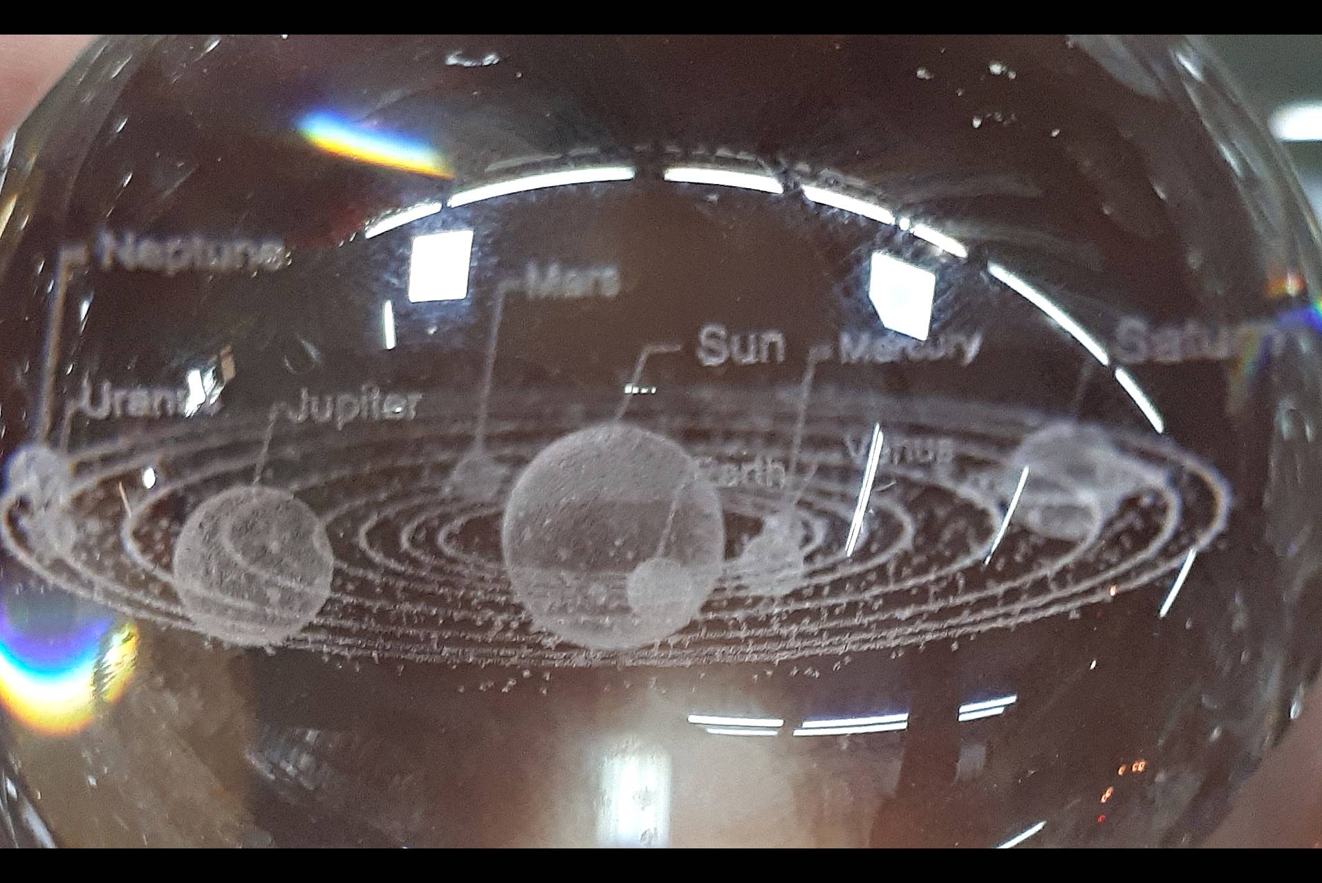 ลูกแก้ว ลาย จักรวาล 3มิติ - ขนาดใหญ่ 8นิ้ว(20ซม)