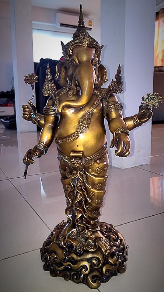 พระพิฆเนศ สูง9นิ้ว เนื้อโลหะ (งานสั่งทำยังไม่ได้ปลุกเสก)