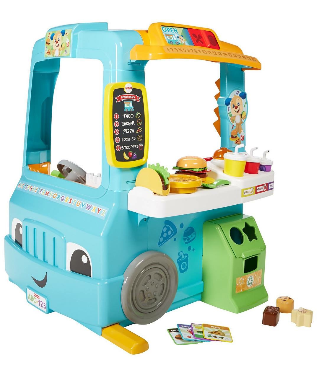 รถขายอาหารจำลองสำหรับเด็กเล็ก Fisher-Price Laugh & Learn Servin' Up Fun Food Truck