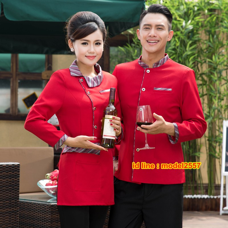 F6103004 เสื้อพนักงานต้อนรับ เสื้อพนักงานเสริฟ เสื้อพนักงานโรงแรม เสื้อพนักงานร้านอาหาร เสื้อพนักงานซุปเปอร์มาร์เก็ต เสื้อพนักงานร้านกาแฟ SKU-00767