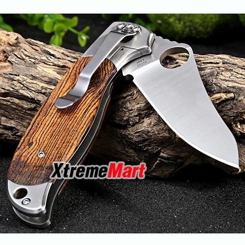 มีดพับ GANZO G7371-WD1 Stainless Steel Folding Knife (ด้ามไม้)