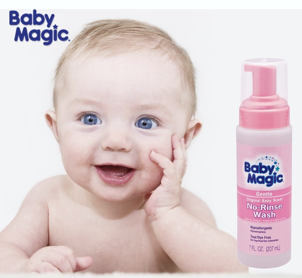 โฟมอาบน้ำแบบไม่ต้องล้างออกสำหรับเด็ก Baby Magic No-Rinse Wash