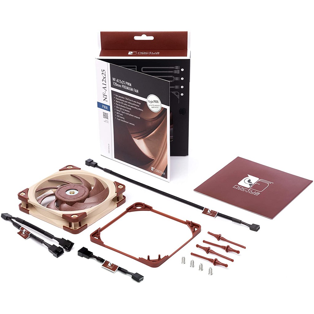 Noctua NF-A12x25 PWM, Premium Quiet Fan, 4-Pin (120mm, Brown)