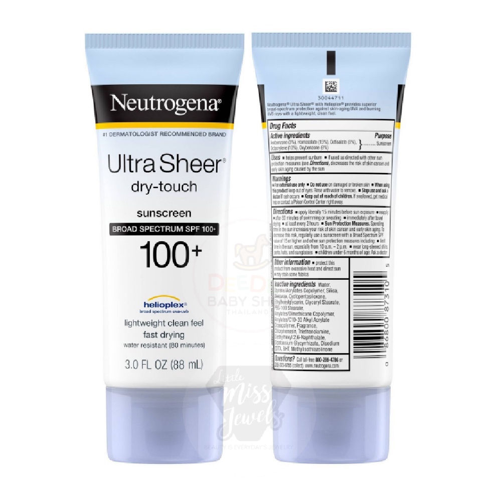 โลชั่นกันแดดสำหรับผิวหน้าและผิวกาย Neutrogena Ultra Sheer Dry-Touch Sunscreen SPF 100+