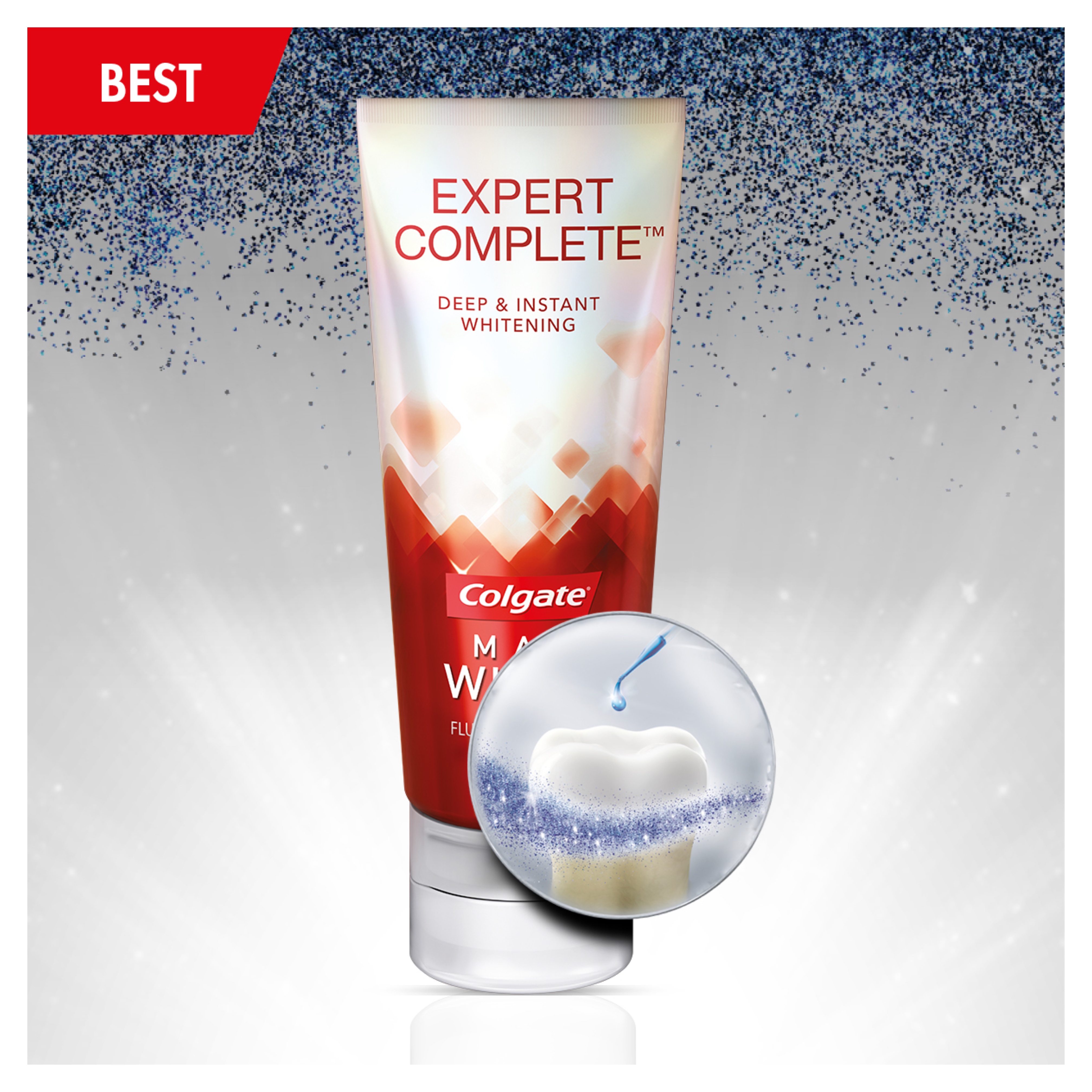 ยาสีฟันสูตรไวท์เทนนิ่งสำหรับผู้ใหญ่ Colgate Max White Expert Complete Toothpaste