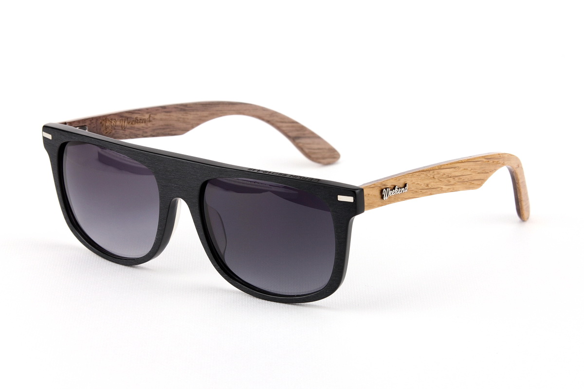 แว่นกันแดดขาไม้ Weekend Duet Collection Berlin Matte Black (Light)