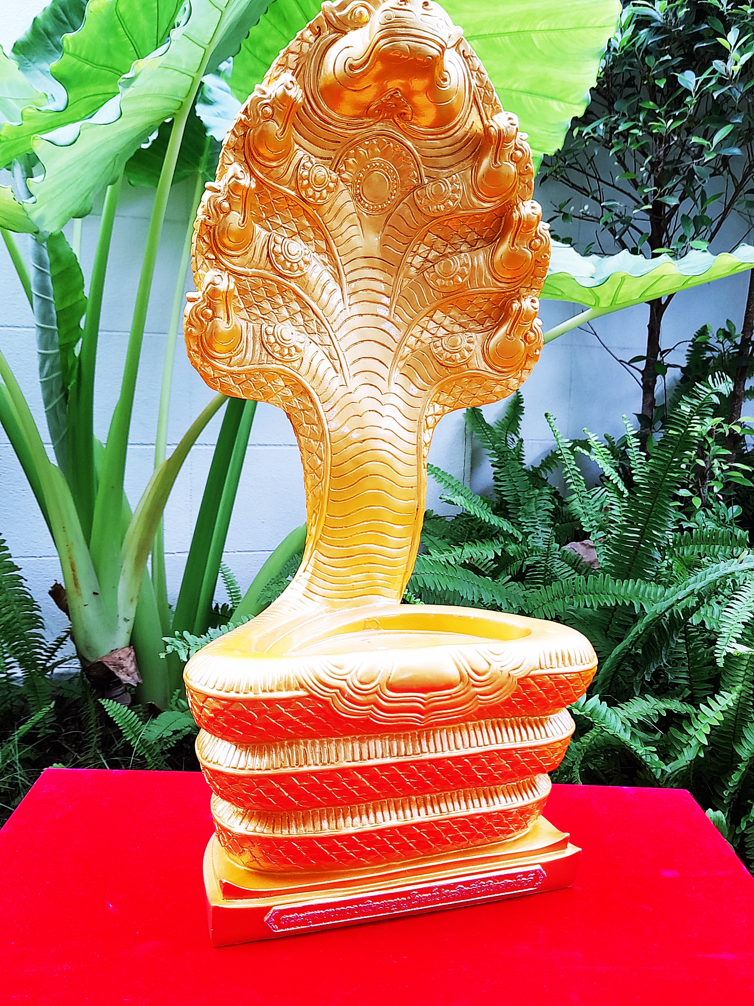 รูปหล่อ พระพุทธรูปนาคปรก พระนาคปรก ปางศิลปขอม เนื้อไฟเบอร์ (องค์ขนาดใหญ่ หน้าตัก9นิ้ว สูง19นิ้ว ลึก4นิ้ว ครึ่ง) สีทอง (แยกส่วนได้) เข้าพิธีปลุกเสกมาตั้งแต่ ปี2560-ปี2564 #รับประกันแท้