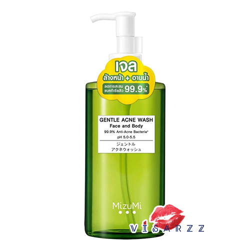 (ขวดปั๊ม 200mL) MizuMi Gentle Acne Wash มิซึมิ เจนทัล แอคเน่ วอช เจลอาบน้ำ ทำความสะอาดผิวหน้า ลดสิว ใช้ได้แม้ผิวแพ้ง่าย