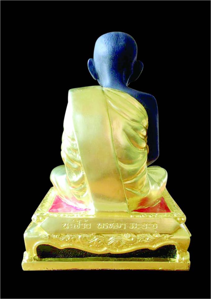 รูปหล่อ หลวงพ่อกวย วัดโฆษิตาราม(วัดบ้านแค) รุ่นแรงครู ปี2560 (จัดสร้าง112องค์) เนื้อนิลผสมเหล็กไหล ปิดทองคำแท้ #รับประกันแท้